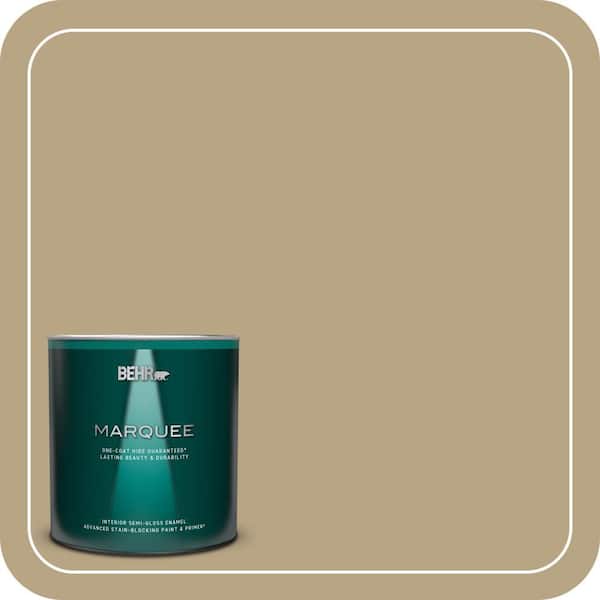 BEHR MARQUEE 1 qt. Home Decorators Collection #HDC-CT-07 Country Cork One-Coat Hide Semi-Gloss Enamel Interior Paint & Primer