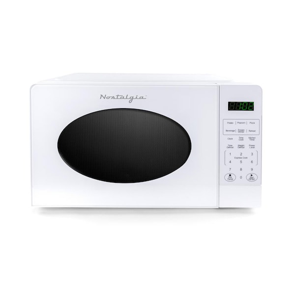 Nostalgia 0.7 cu. ft. Countertop Microwave Oven, white