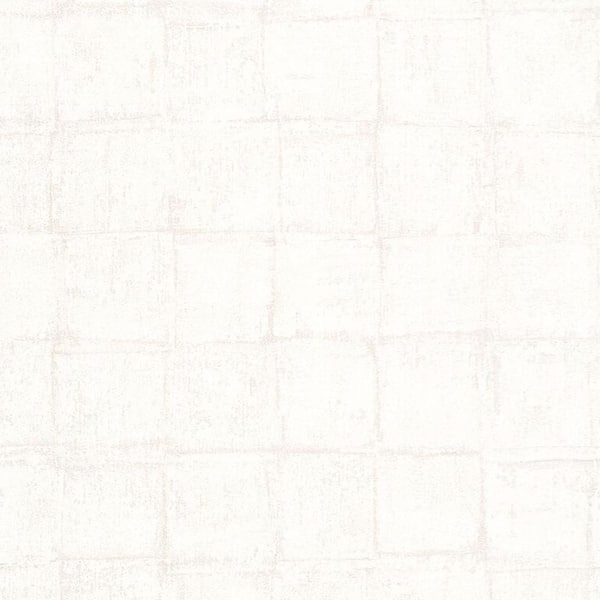 Walls Republic Sewn Concrete Squares White Paper Strippable Roll (Covers 57 sq. ft.)