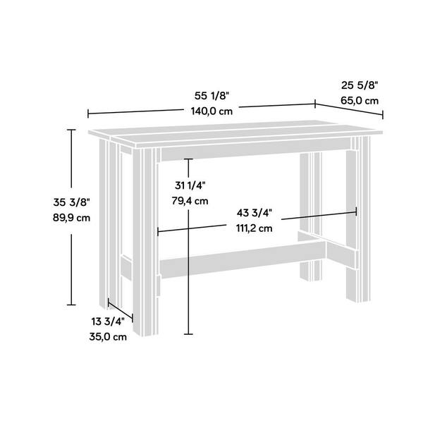 Sauder Boone Mountain Grand Walnut Engineered Wood Counter Height Dining Table 427129 The Home Depot