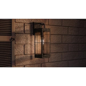 Ward 1-Light Gilded Bronze Outdoor Wall Lantern Sconce
