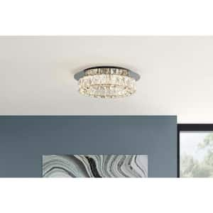 swirl crystal glass flush mount light