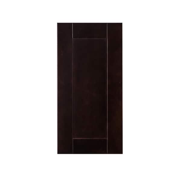LIFEART CABINETRY Anchester Assembled 18 in. x 30 in. x 12 in. Wall Cabinet with 1 Door 2 Shelves in Dark Espresso
