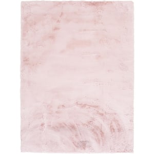 Piper Dusty Rose 5 ft. x 7 ft. Solid Polyester Area Rug