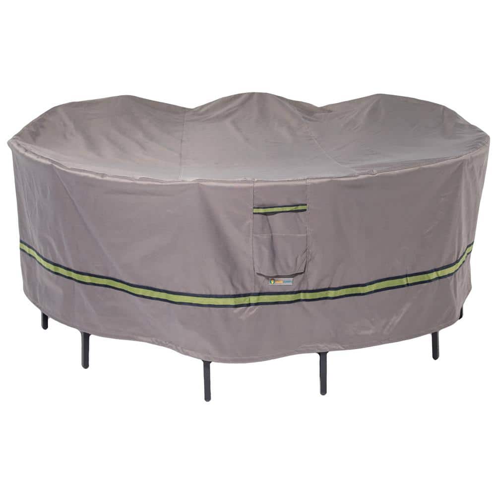 Duckcovers Soteria 76 in. Grey Round Patio Table with Chairs Cover price history on PriceWatchPro