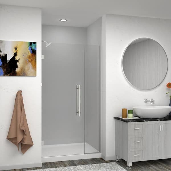 Transolid Elizabeth 41 In. W X 76 In. H Hinged Frameless Shower Door In ...