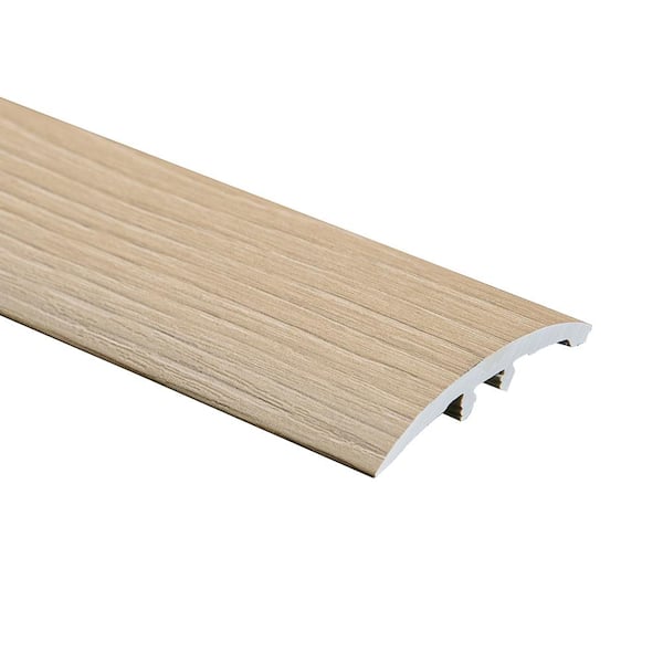 French Oak Stanford 0.275 in. Thickness x 1.85 in. Width x 94.48 in. Length Vinyl 3 in 1 Molding
