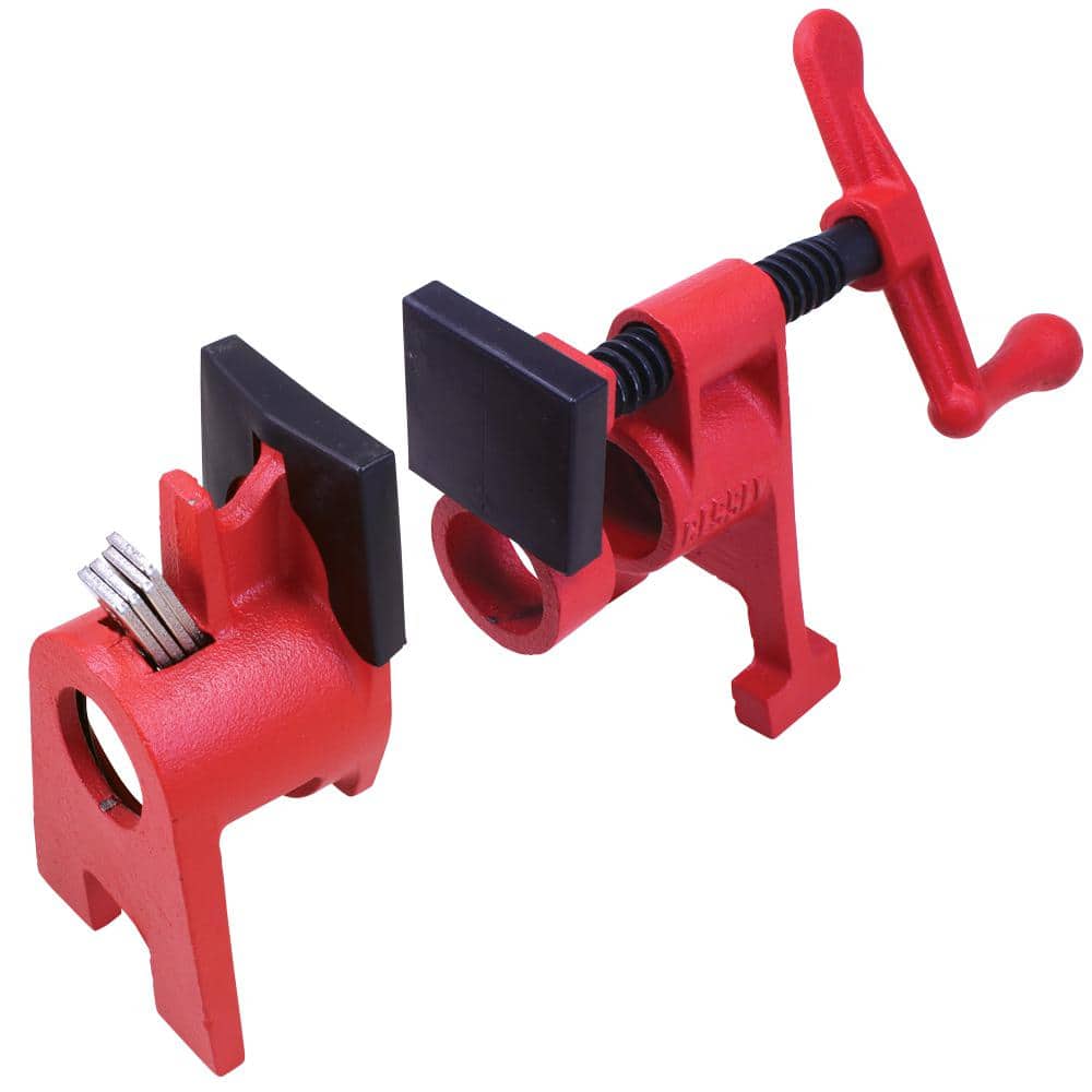 H-Style Pipe Clamp Fixture Set For 3/4 In Black Pipe Bar Woodworking Clamping 