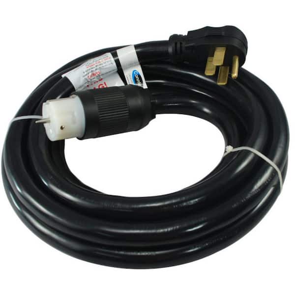 Conntek 15 ft. 6/3+8/1 STW 4-Wires 50 Amp 125/250-Volt NEMA 14-50P Generator Plug to CS6364 Locking Connector