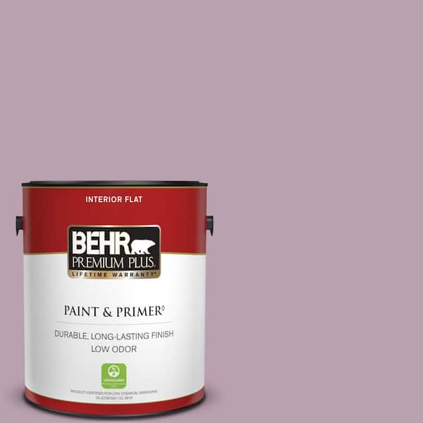 BEHR PREMIUM PLUS 1 gal. #S110-4 Highland Thistle Flat Low Odor Interior Paint & Primer