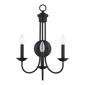 Estate 3-Light Black Chandelier