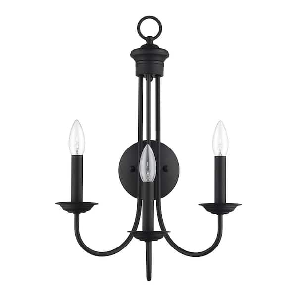Livex Lighting Estate 3-Light Black Chandelier