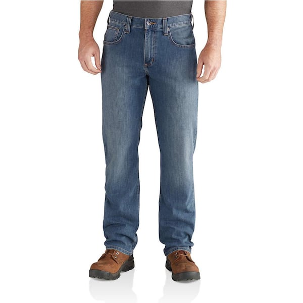 Carhartt Men's 38 in. x 36 in. Coldwater Cotton/Polyester Rugged Flex Relaxed Straight Jean