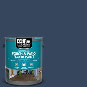 1 gal. #MQ5-54 Compass Blue Gloss Enamel Interior/Exterior Porch and Patio Floor Paint