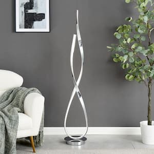 55 in. Chrome Vienna LED Tall Floor Lamp/Dimmable
