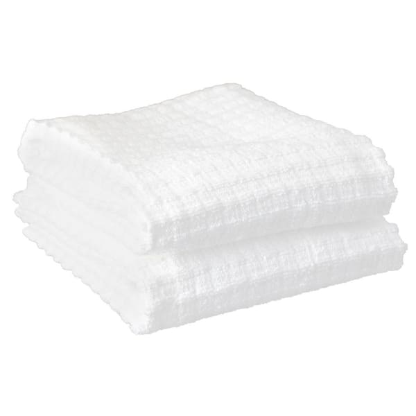RITZ Royale White Solid Cotton Kitchen Towel (Set of 2) 012988
