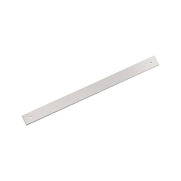 Amerock Ladera 12-5/8 in. (320 mm) Center-to-Center Rectangle Polished Nickel Pull Cabinet Backplate