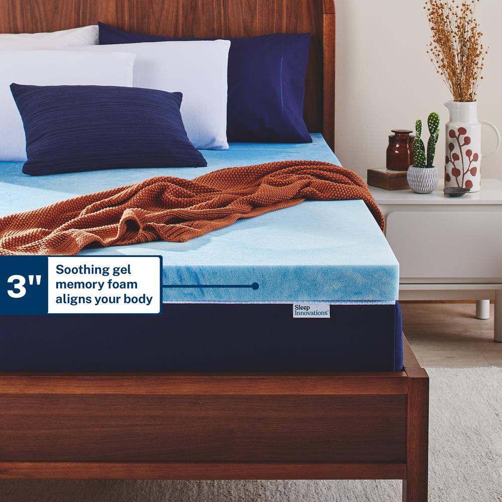 Twin 3-Inch Gel Memory Foam Cooling Mattress Topper
