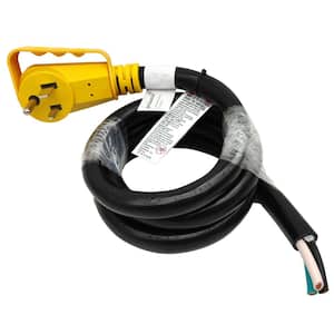 6 ft. 6/3 6-Gauge 50 Amp 250-Volt NEMA 6-50 Power Cord With Handle for Welder/EV Charger(6-50P to 3-Wires), Black