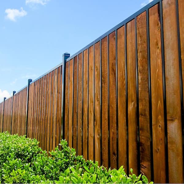 6.25 ft. H x 71 in. W Estate Gloss Black Steel Gate