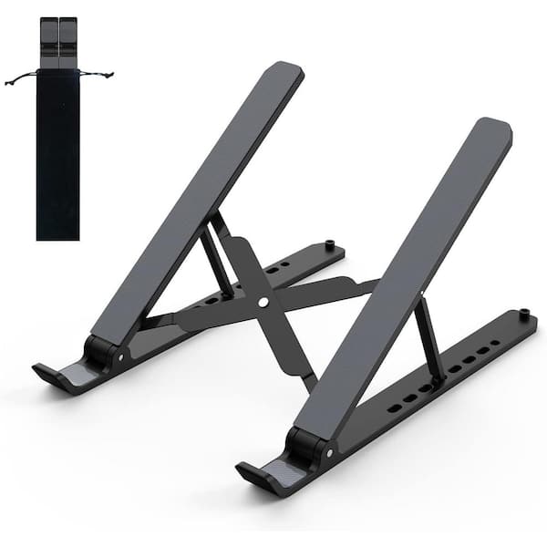 Lukyamzn Laptop Stand for Desk, Adjustable Laptop Riser Foldable Portable Tablet Holder, Ventilated Cooling Stand for 10-15.6" L