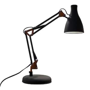 Loft 20 in. Sand Black Table Lamp with Copper Accent