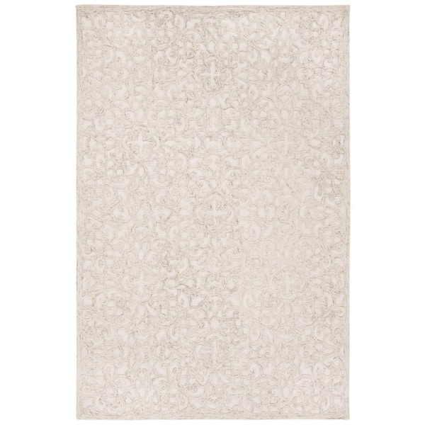 SAFAVIEH Trace Camel/Ivory Doormat 2 ft. x 3 ft. Distressed Floral Area Rug