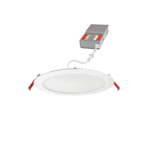 8 in. Adjustable CCT New Construction or Remodel IC Rated Dimmable Indoor, Outdoor Integrated LED Recessed Light Trim