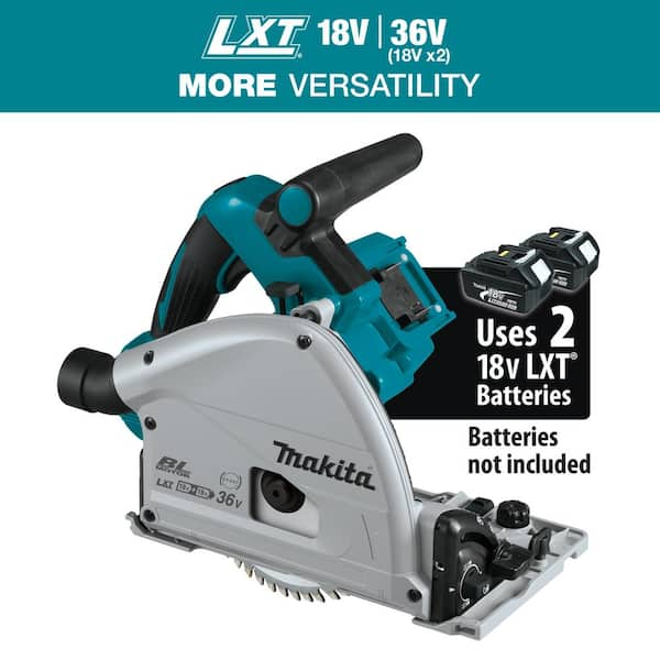 Makita 18V X2 LXT Lithium-Ion (36V) Brushless Cordless 6-1/2 in. Plunge Circular Saw (Tool Only) with 55T Carbide Blade