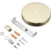 Unbranded 4-3/4 in. Dia with Hook and 7/16 in. Center Hole, Brass Finish, Chandelier Fixture Canopy Kit 21510-31