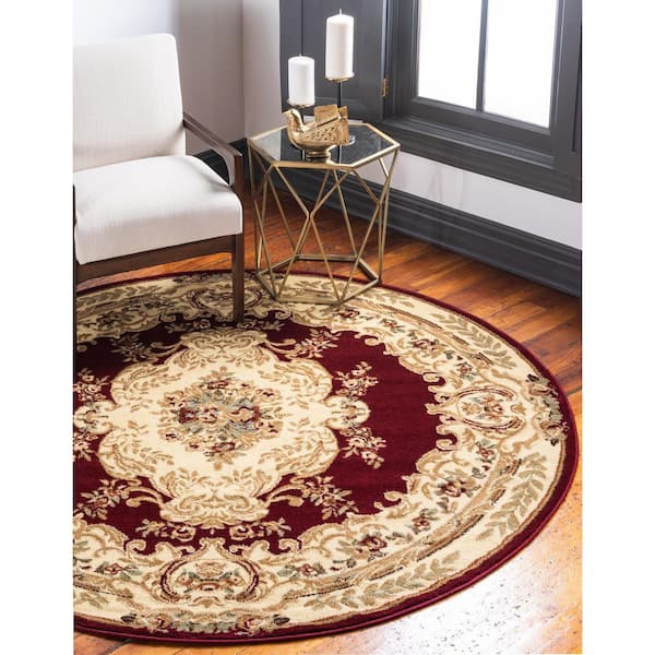 Versailles Leon Red 8' 0 x 8' 0 Round Rug