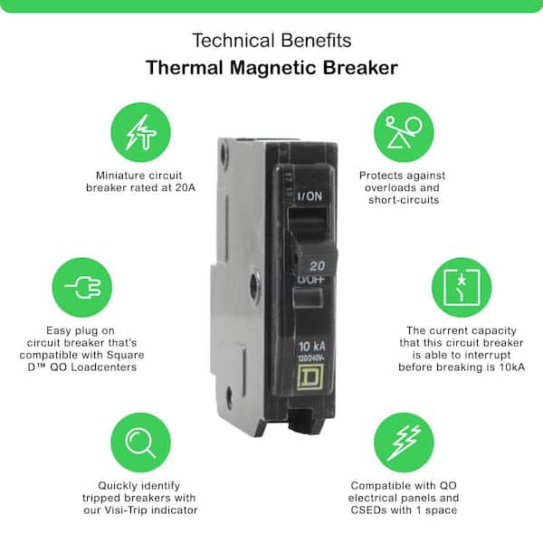 QO 20 Amp Single-Pole Circuit Breaker(QO120CP)