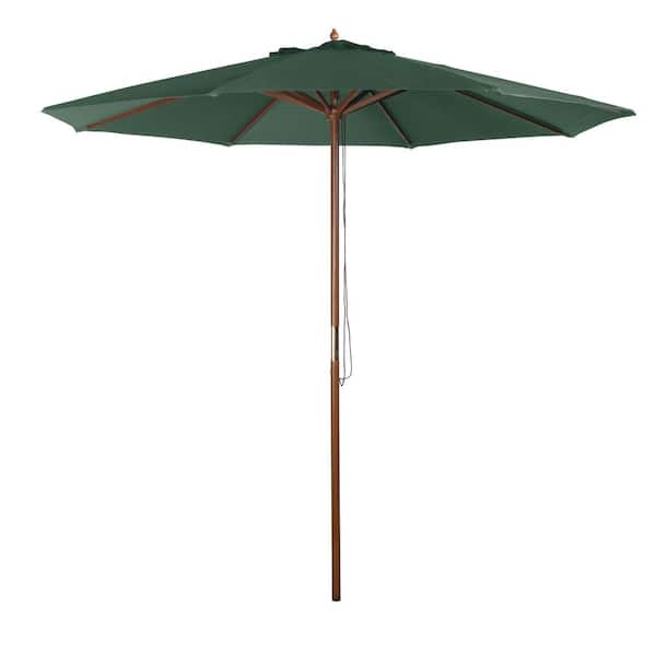 SHADEFACTORY 9 ft. Market Patio Umbrella in Green