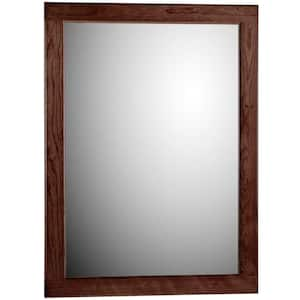 Ultraline 24 in. W x .75 in. D x 32 in. H Framed Wall Mirror in Dark Alder