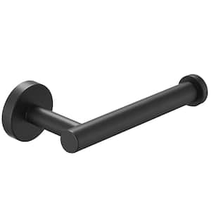 Single Post Toilet Paper Holder Wall Mounted in Matte Black