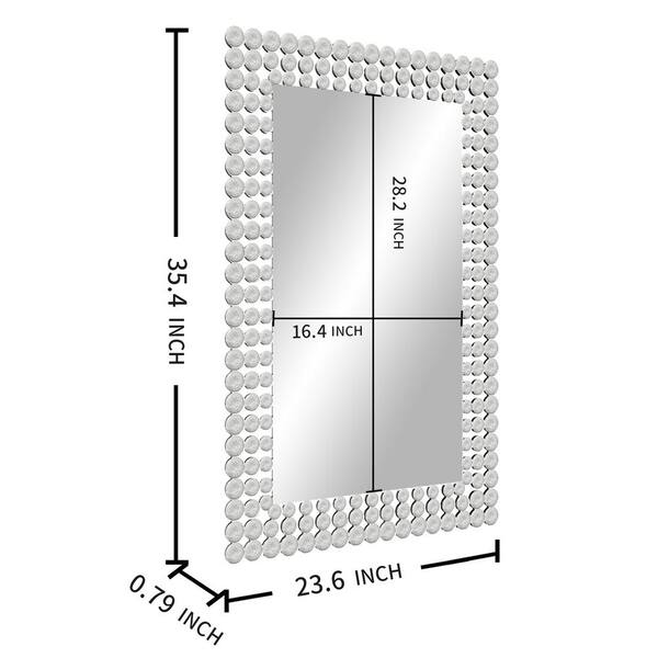 KOHROS 24 in. x 35 in. Rectangle Modern Decoration Wall Mirror