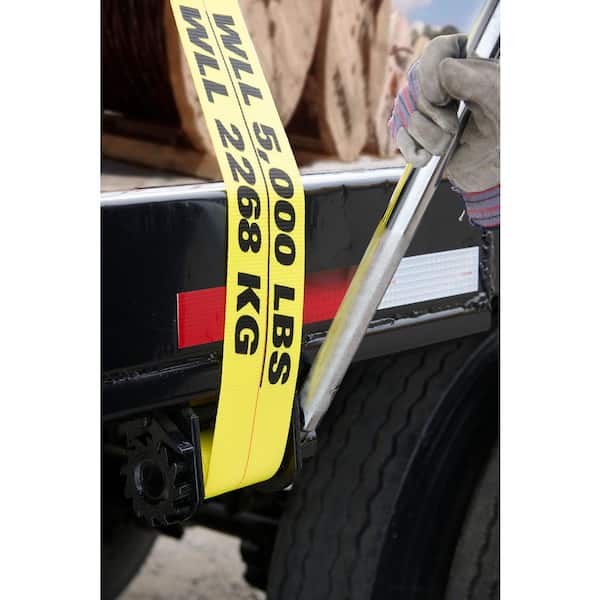 Heavy Duty 4" Roll-Off Winch Strap With Hook And Loop End For