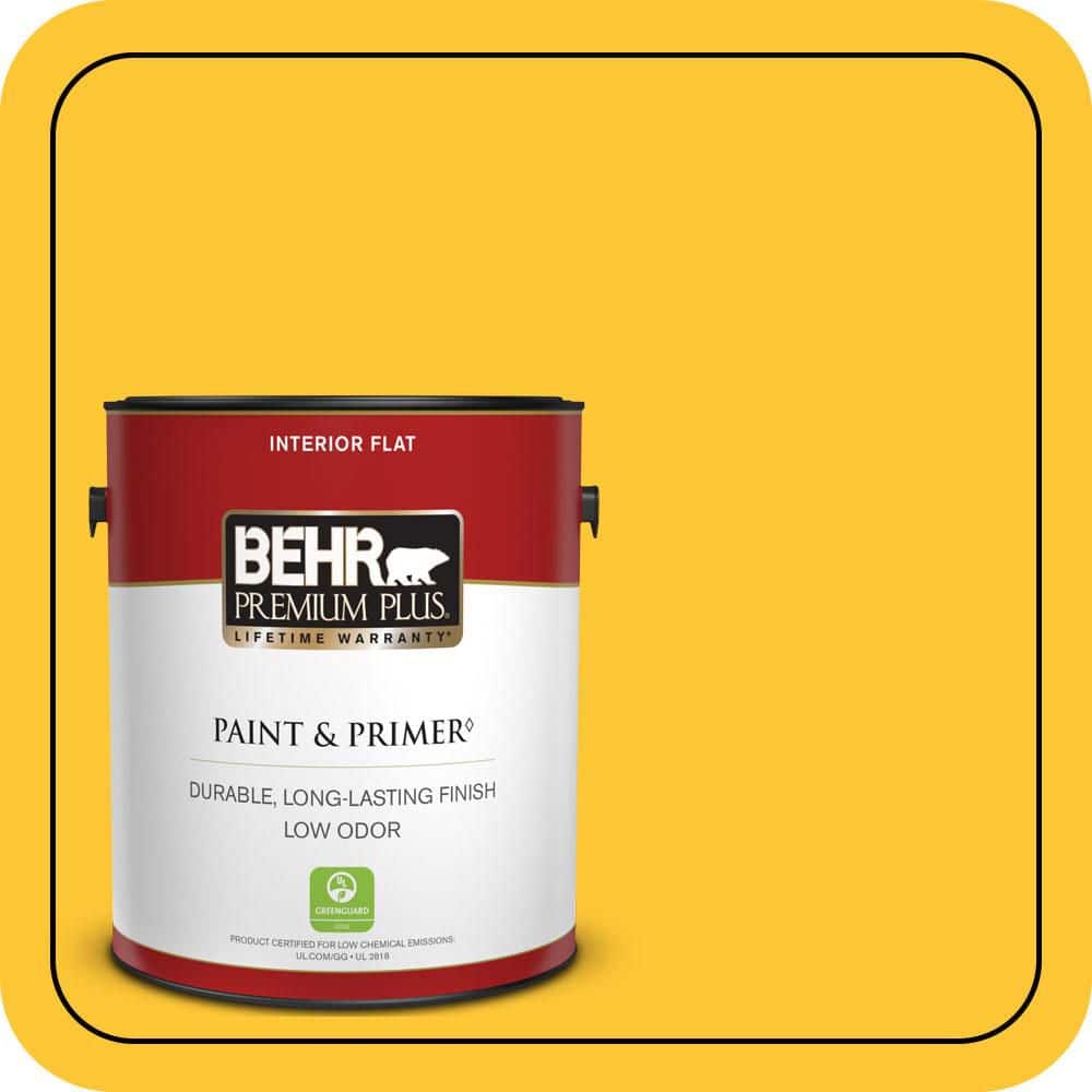 1 gal. #330B-7 Sunflower Flat Low Odor Interior Paint & Primer price history on PriceWatchPro