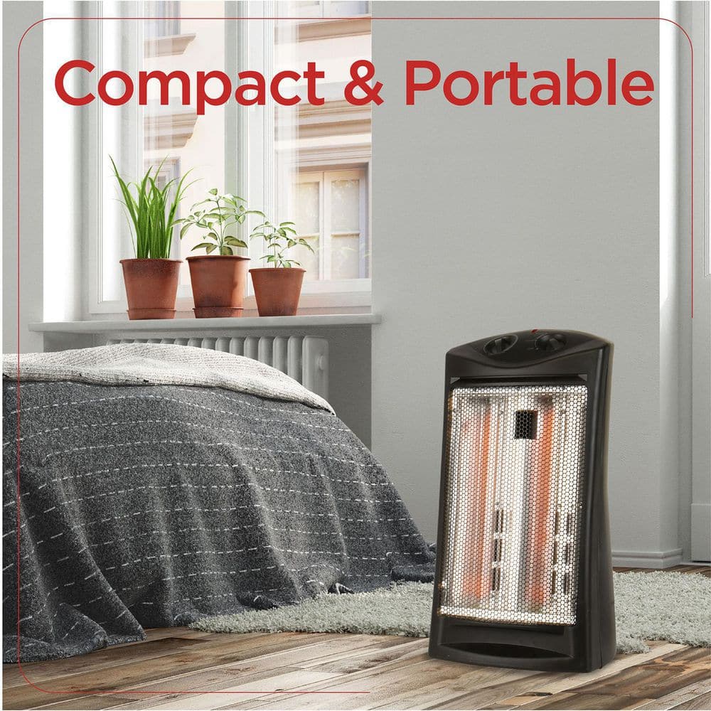 BLACK DECKER 1500-Watt, 5100 BTU, Electric Infrared Quartz Electric Space Heater