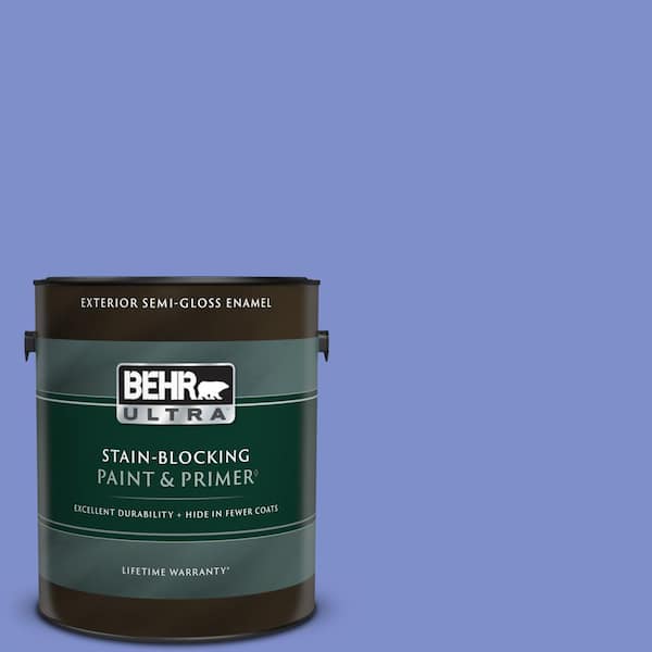BEHR ULTRA 1 gal. #P540-5 Pansy Garden Semi-Gloss Enamel Exterior Paint & Primer
