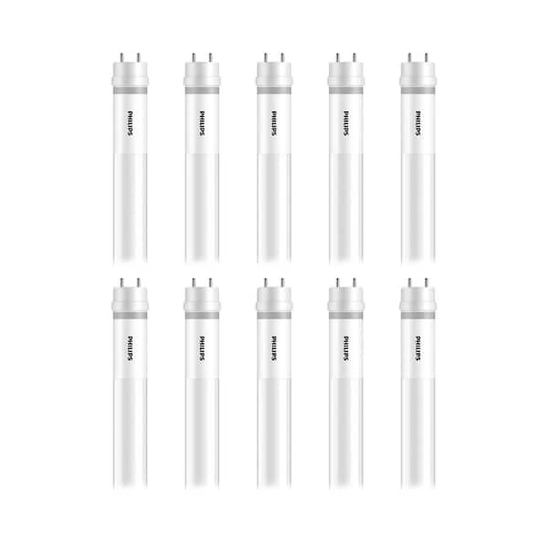 32-Watt Equivalent 48 in. T8 Type B Ballast Bypass Direct Wire Tube Selectable White LED Linear Light Bulb (10-Pack)