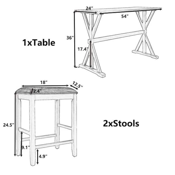 Triangle pub table online set