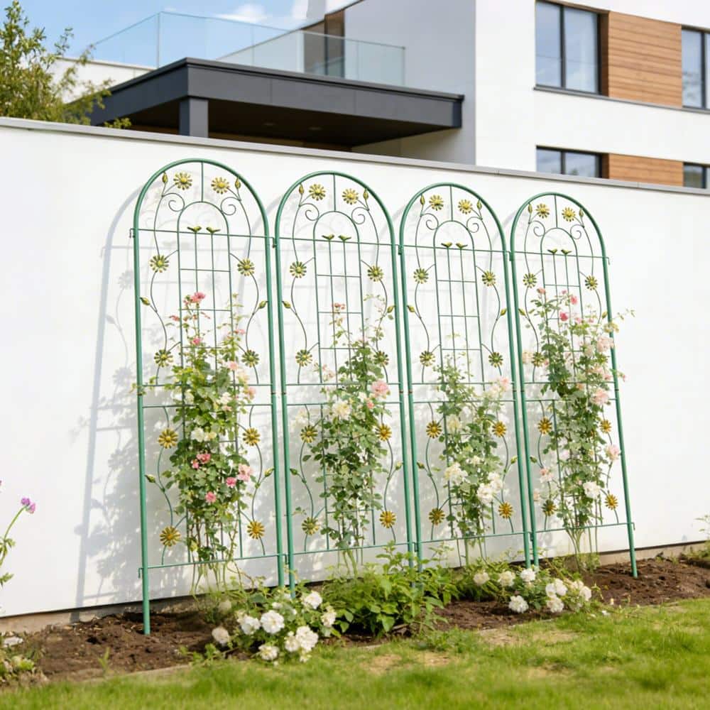 71x19.7 in Green Outdoor Metal Rustproof Garden Trellis for Climbing Plants 4-Pack price history on PriceWatchPro