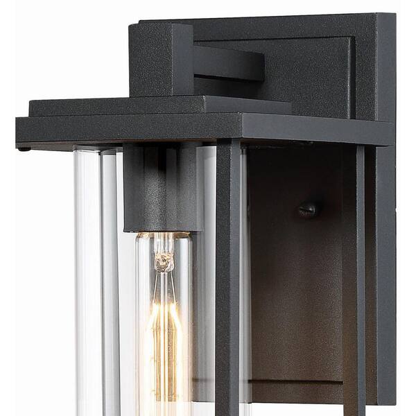 The Great Outdoors Trescott 1- Light Black Outdoor Wall