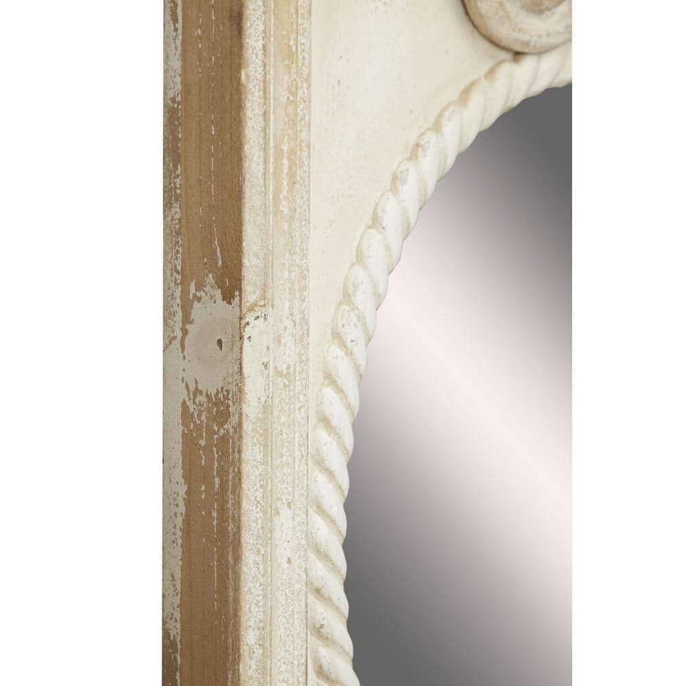 Vintage Acanthus Carved Wood Wall Mirror Set - Brown, 4 Pieces