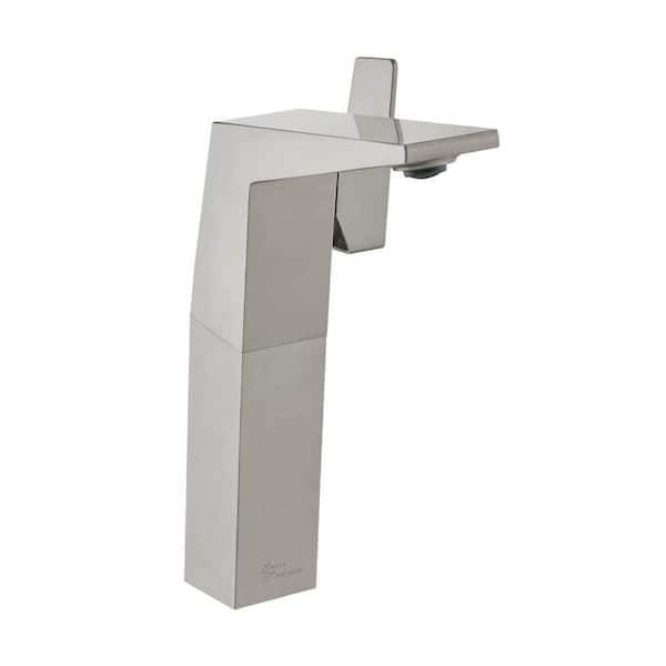 Swiss Madison Carre Single-Handle High-Arc Single-Hole Bathroom Faucet in Brushed Nickel