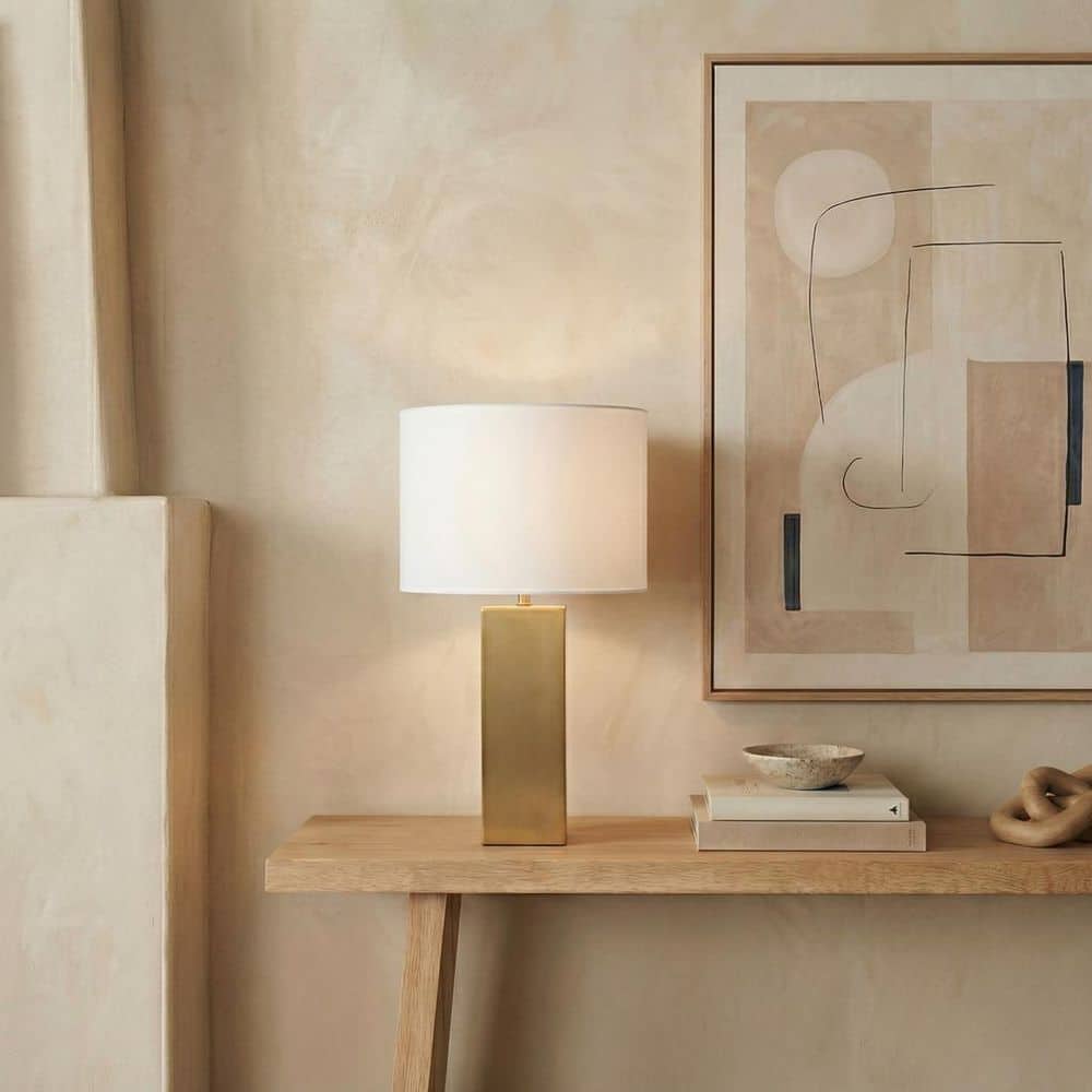 Hank 28 in. Gold/White Table Lamp for Living Room price history on PriceWatchPro