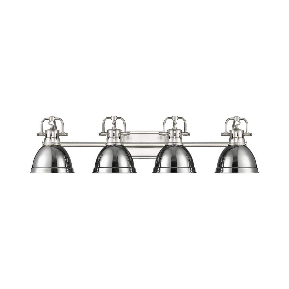 Duncan 8.25 in. 4-Light Pewter Vanity Light with Silver Shade price history on PriceWatchPro