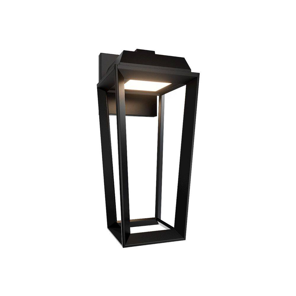 Levee 16 in. 1-Light Black Wall Sconce Stainless Steel with Glass Diffuser Integrated LED 3000K price history on PriceWatchPro