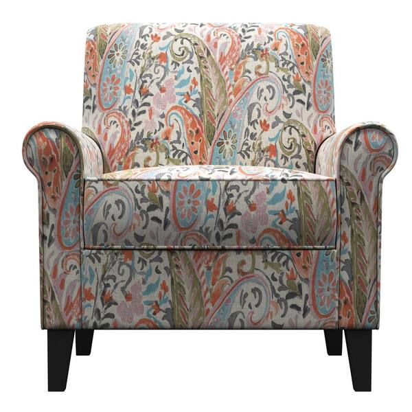 orange paisley chair